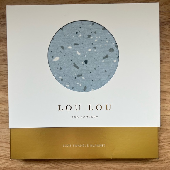 Lou Lou and Company Luxe Blue Swaddle Blanket - Picture 1 of 2